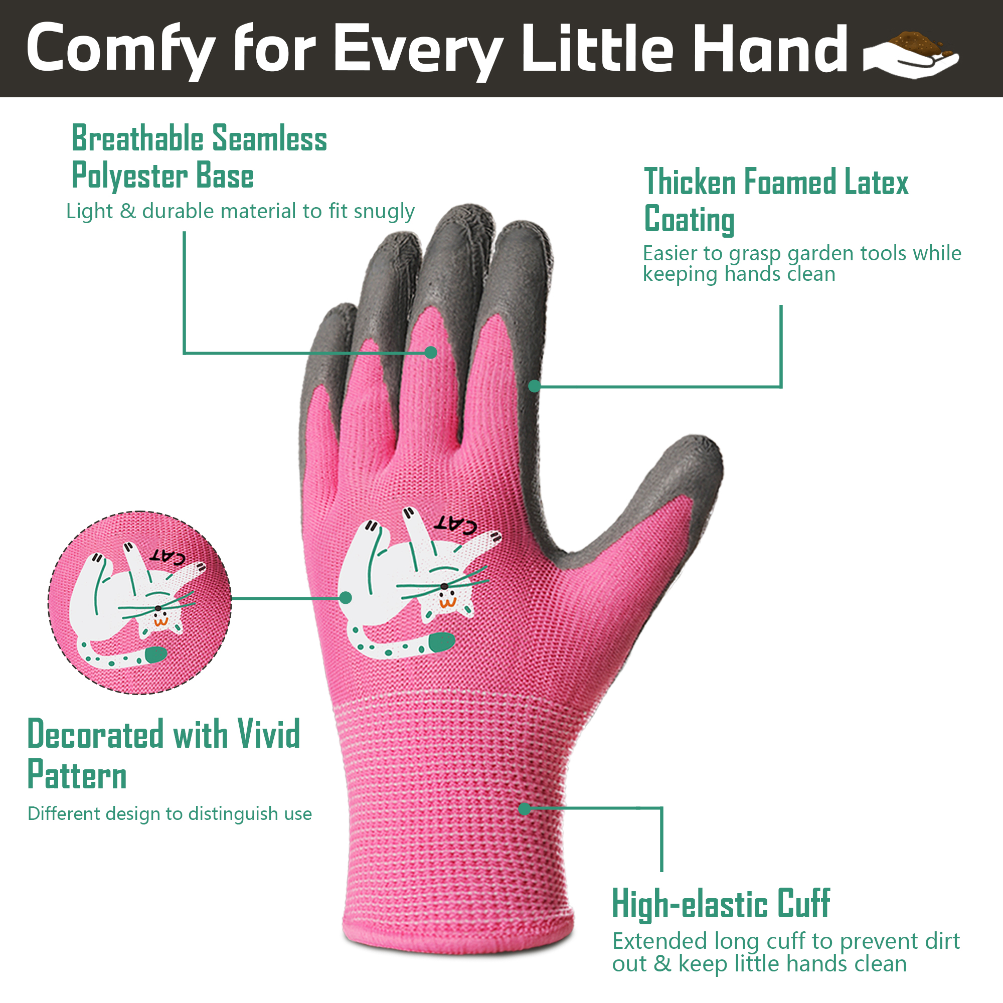 4 Pairs Kids Gardening Gloves  - Gardening Tools Kit For Kids review and price