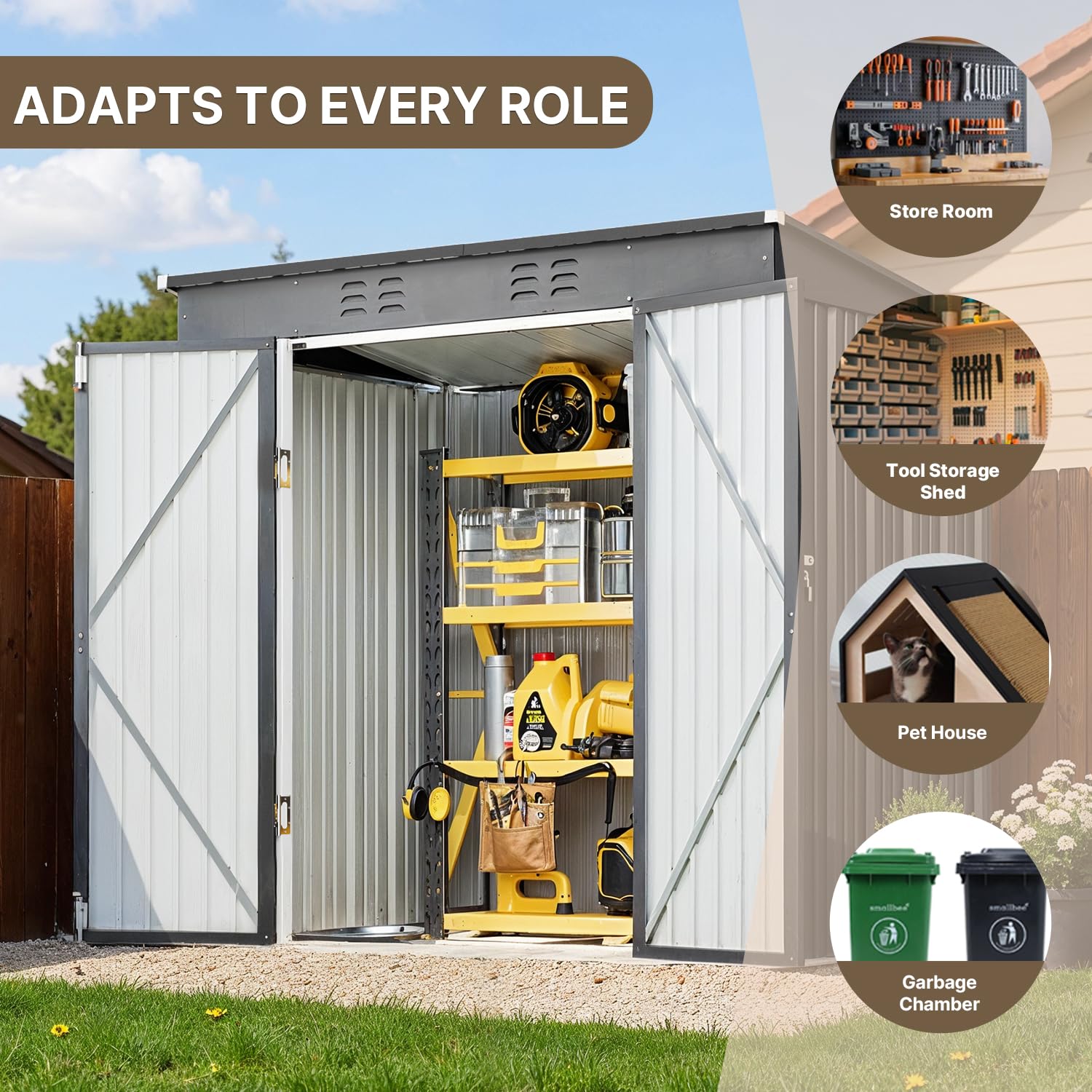 6x4ft Metal Outdoor Storage Sh - Gardening Tools review and price