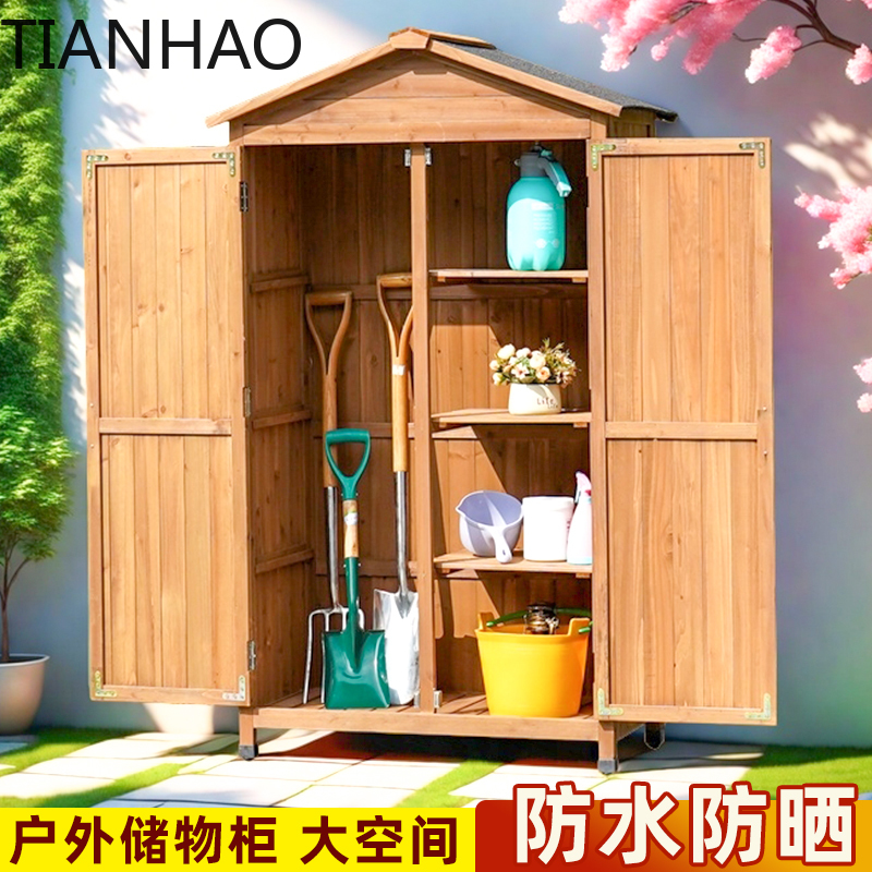 Outdoor lockers Solid wood ant - Gardening Tools Wooden review and price