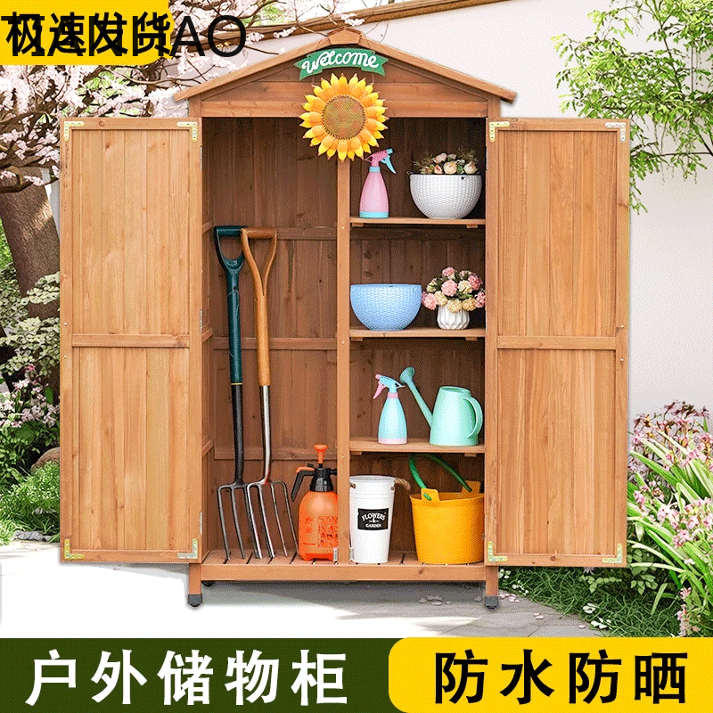 Outdoor lockers Solid wood ant - Gardening Tools Wooden review and price