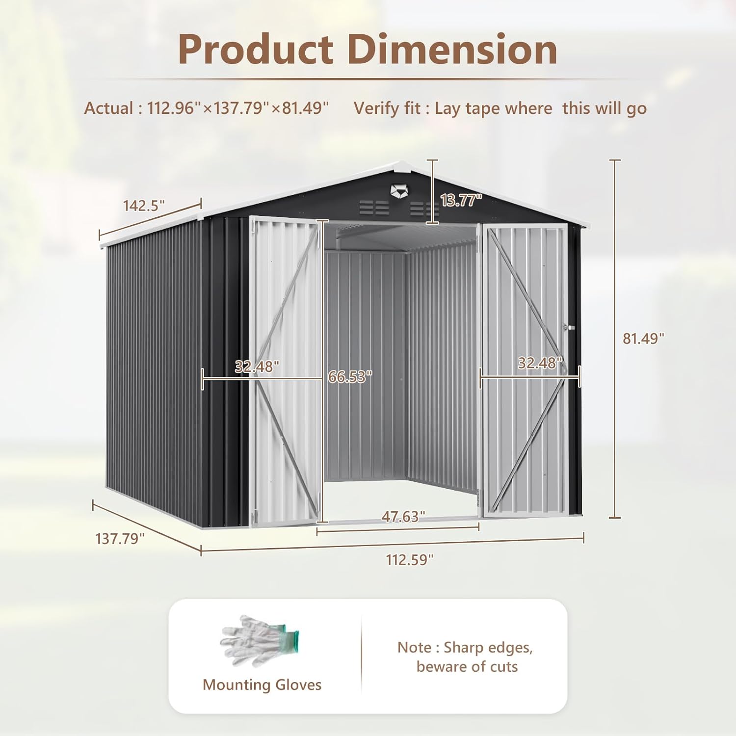 10x12 FT Metal Outdoor Storage - Gardening Tools review and price