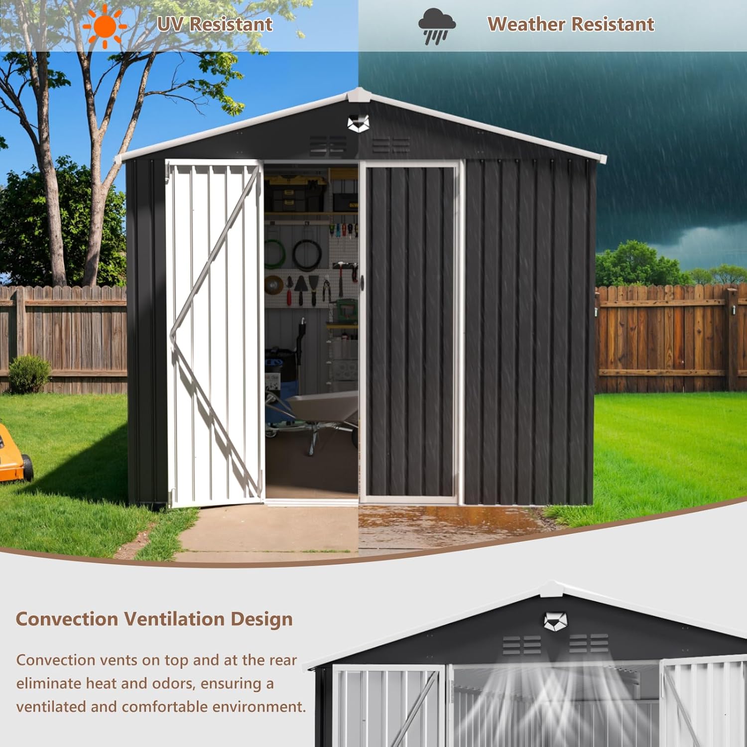 10x12 FT Metal Outdoor Storage - Gardening Tools review and price