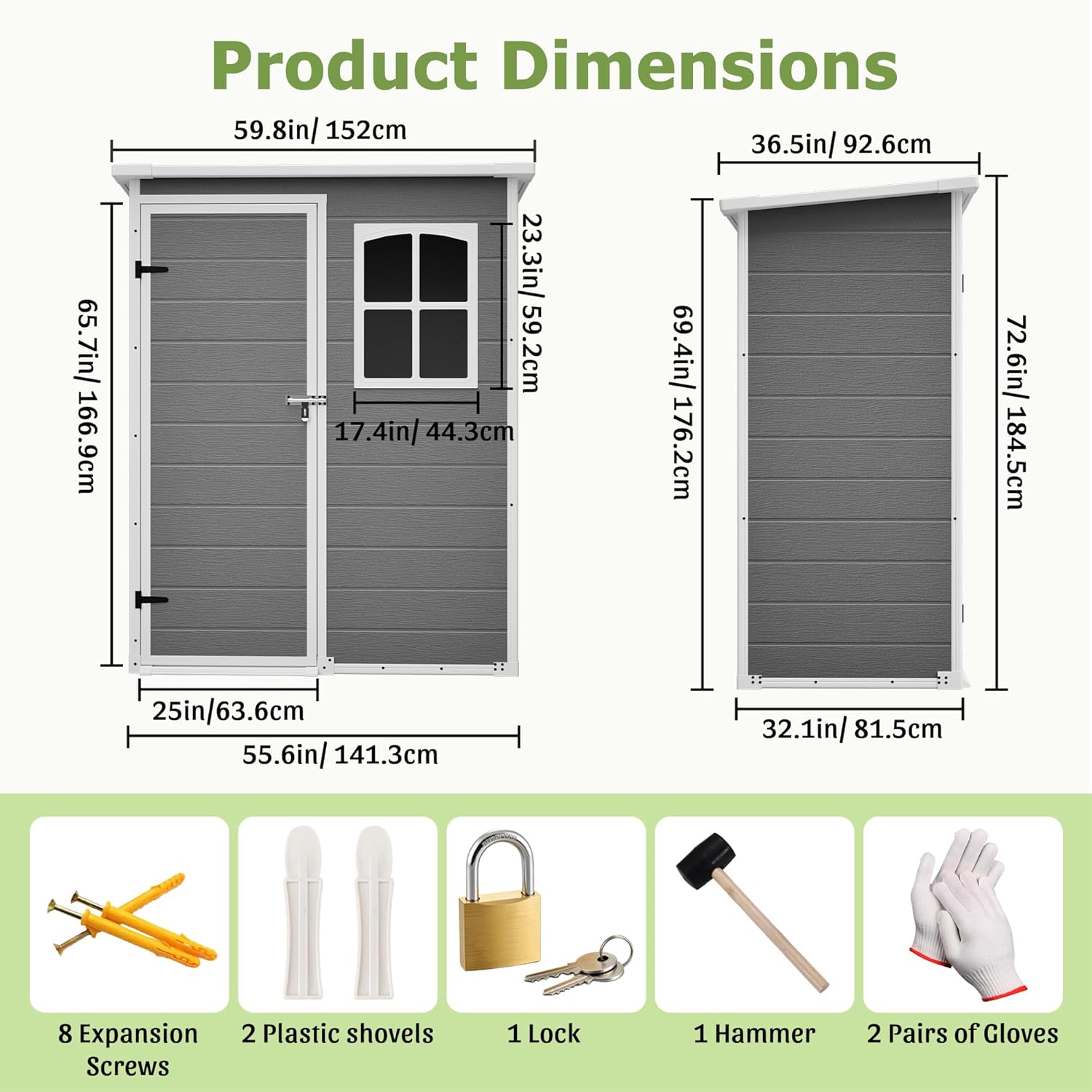 Resin Outdoor Storage Shed Kit - Gardening Tools review and price
