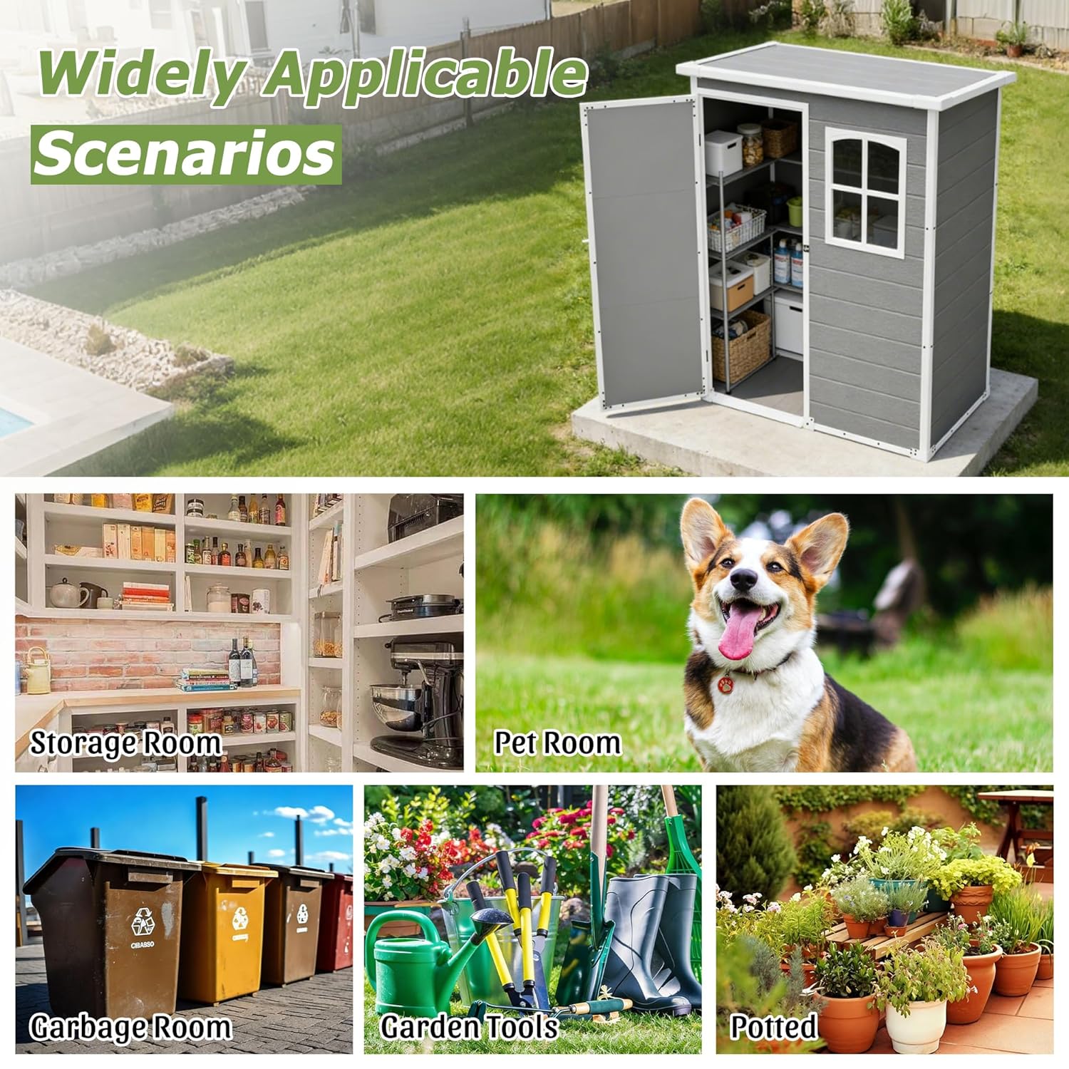 Resin Outdoor Storage Shed Kit - Gardening Tools review and price
