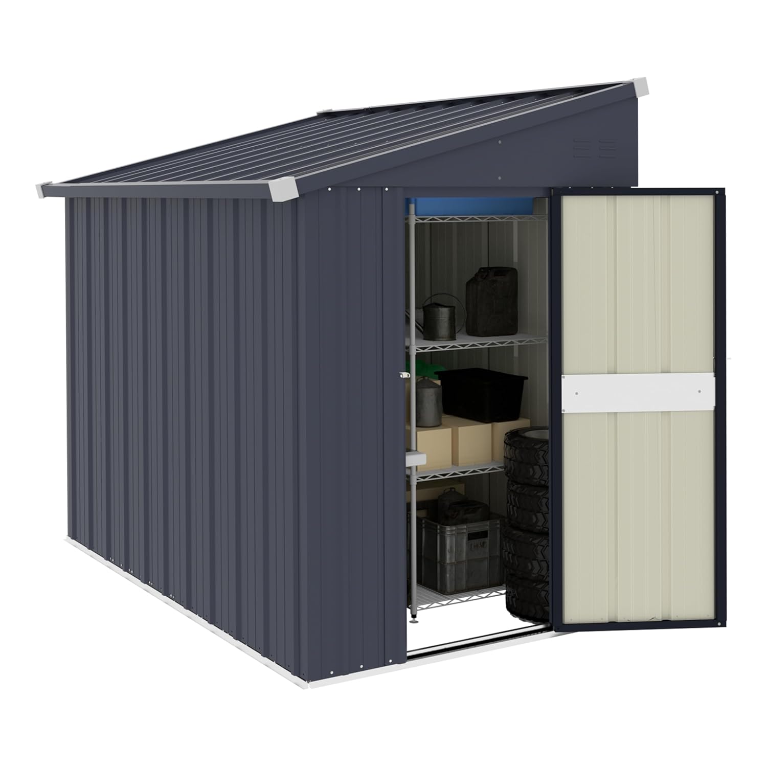 4x6FT Metal Outdoor Storage Sh - Gardening Tools review and price
