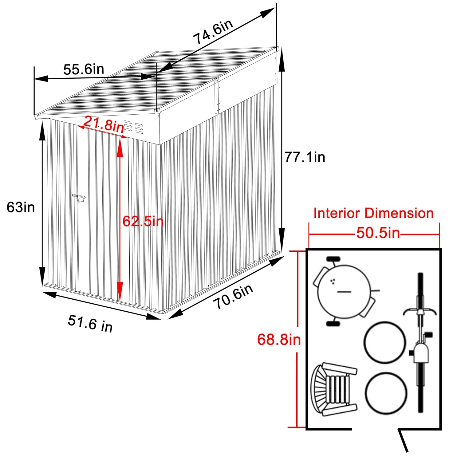 4x6FT Metal Outdoor Storage Sh - Gardening Tools review and price