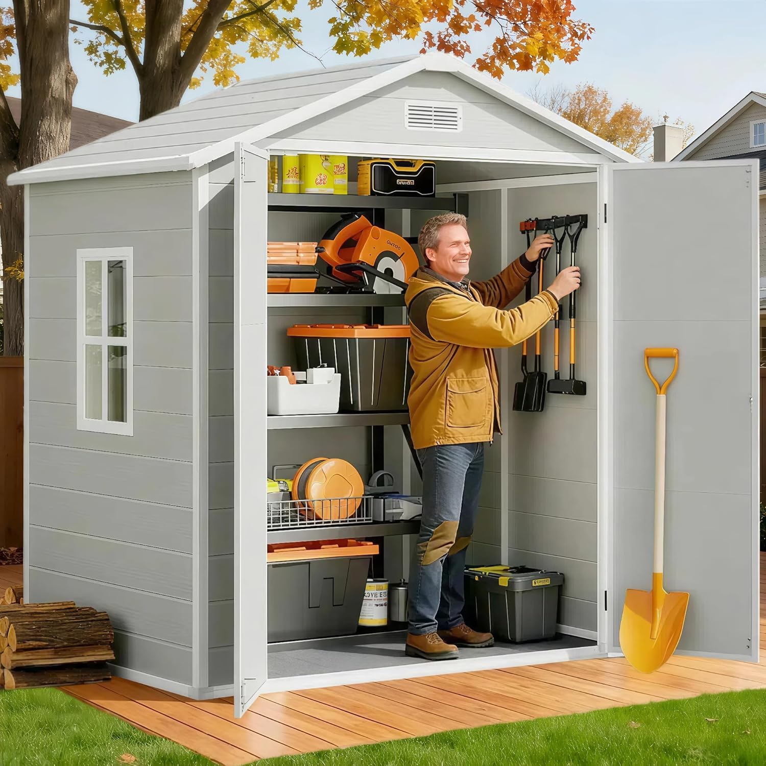 All-Weather Resin Outdoor Stor - Gardening Tools review and price