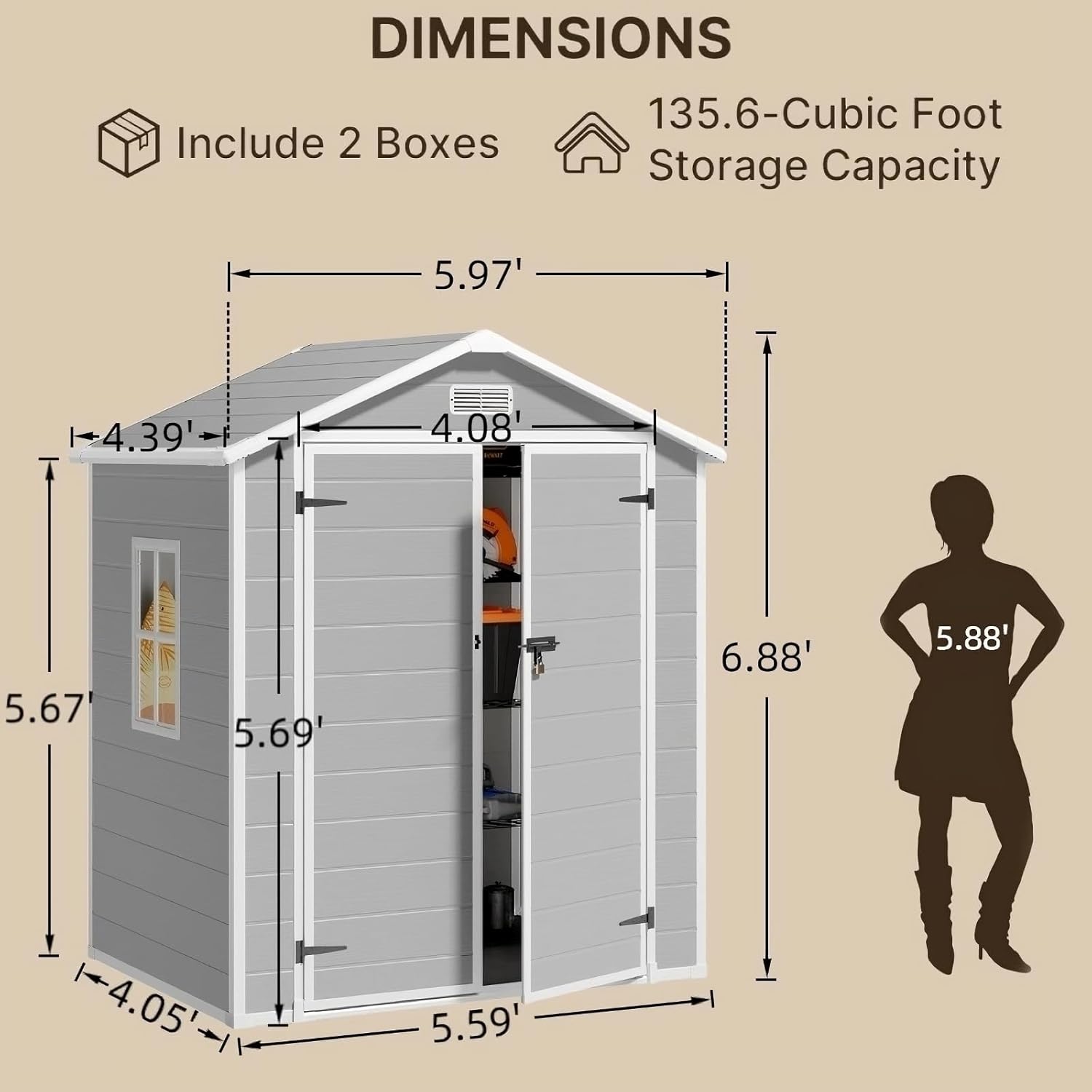 All-Weather Resin Outdoor Stor - Gardening Tools review and price