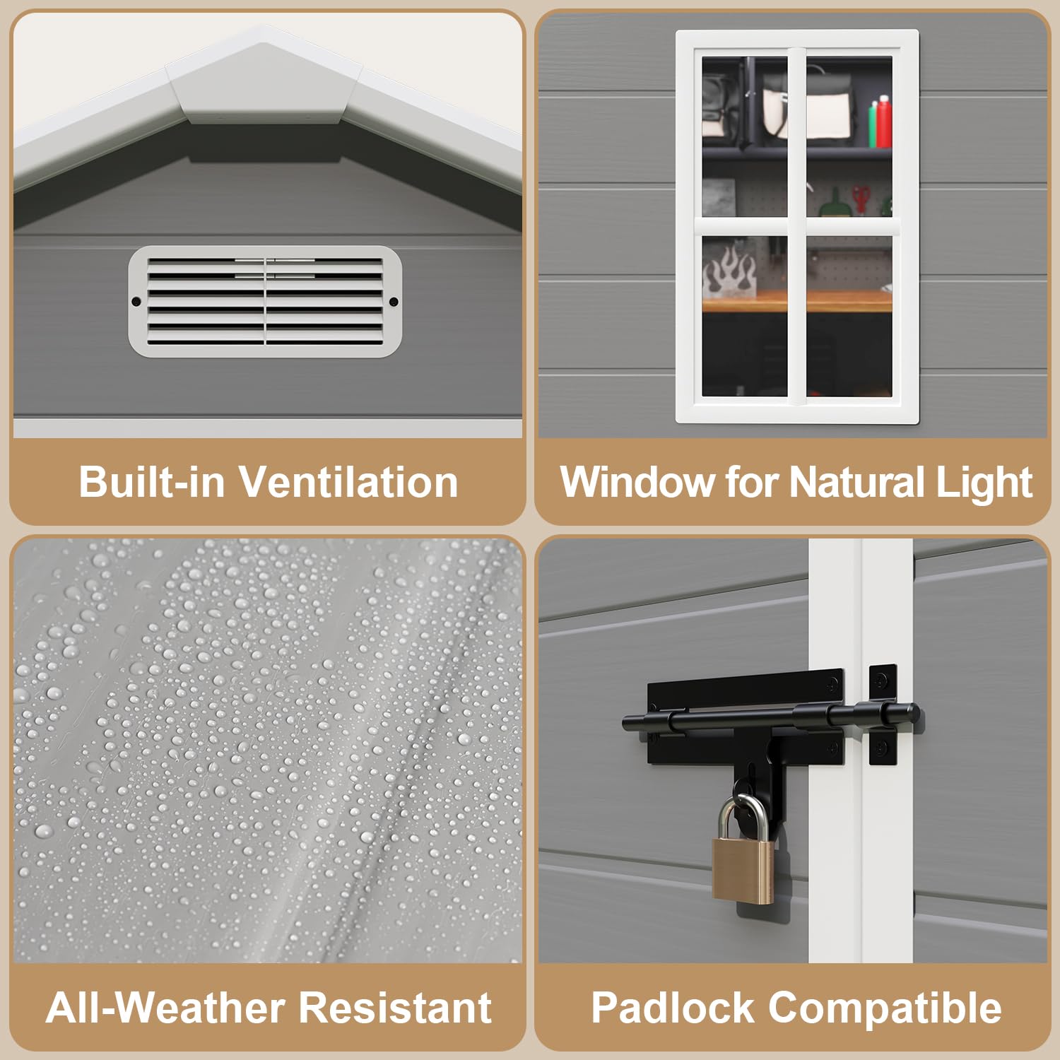 All-Weather Resin Outdoor Stor - Gardening Tools review and price