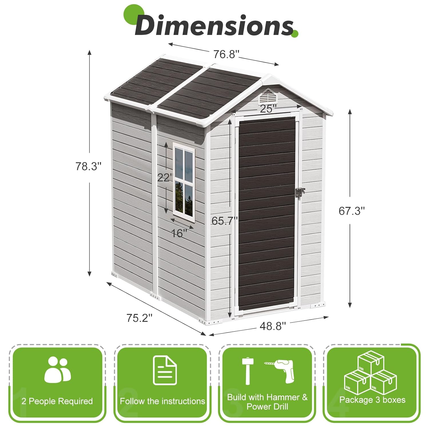4x6 FT Plastic Storage Shed Wa - Gardening Tools review and price