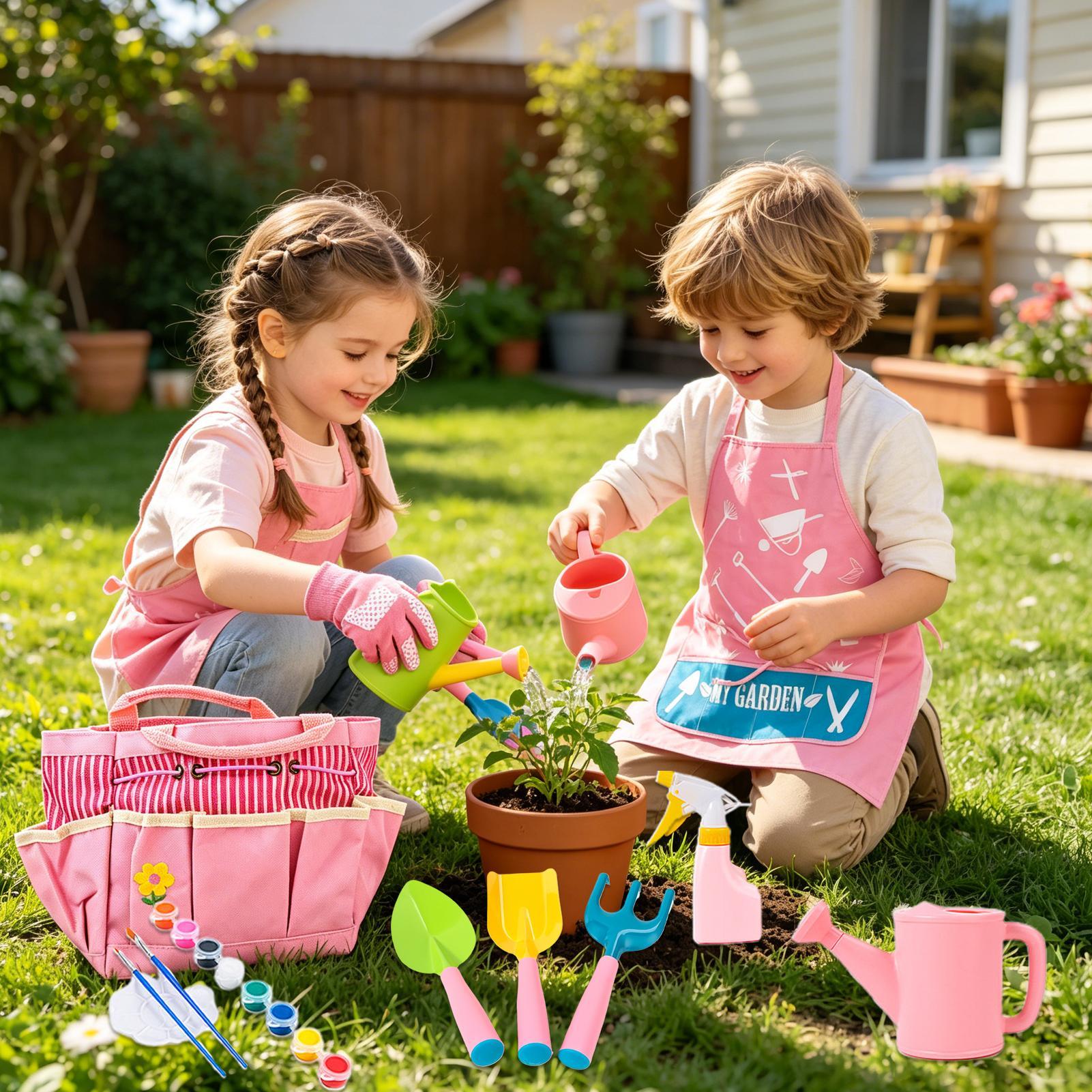 Kids Gardening Kit Watering Ca - Gardening Tools Kit For Kids review and price