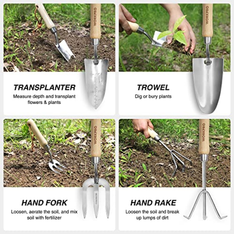 8-Piece Garden Tool Set, Stain - Garden Hand Trowel review and price