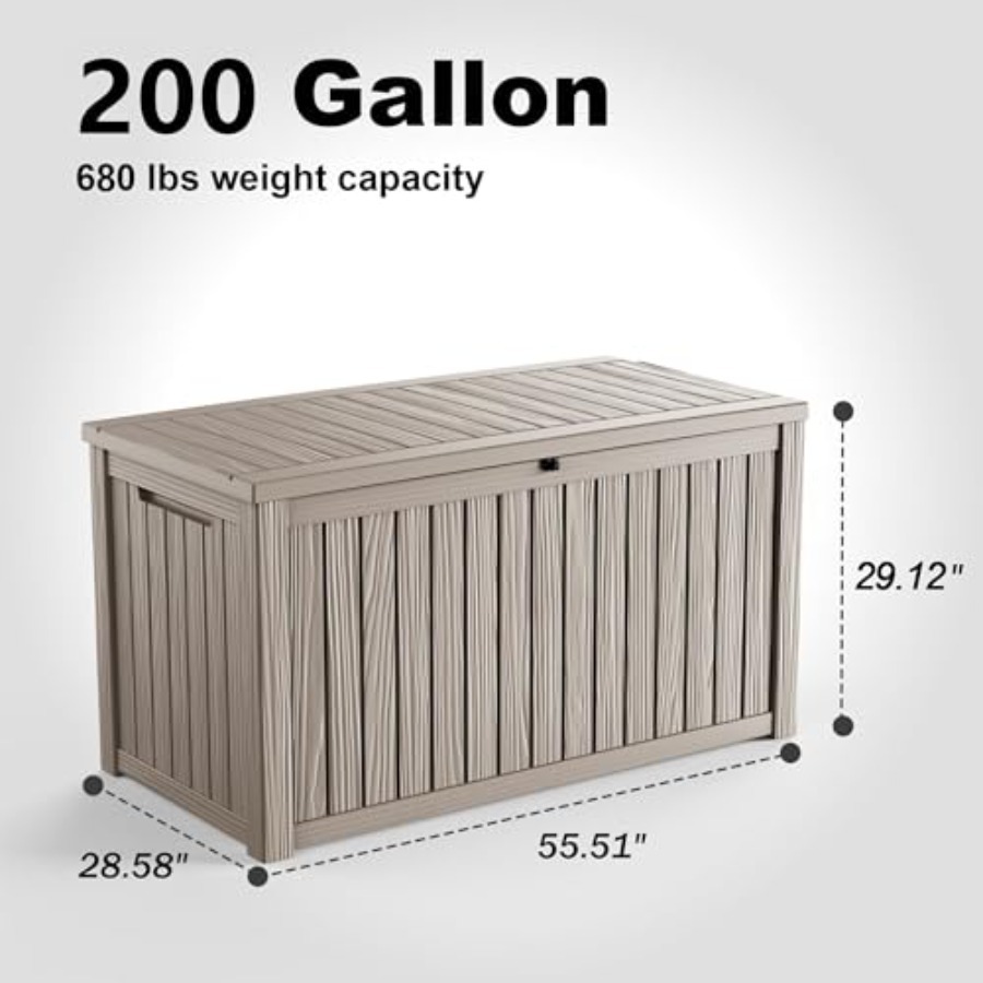 200 Gallon outdoor storage box - Gardening Tools Wooden review and price