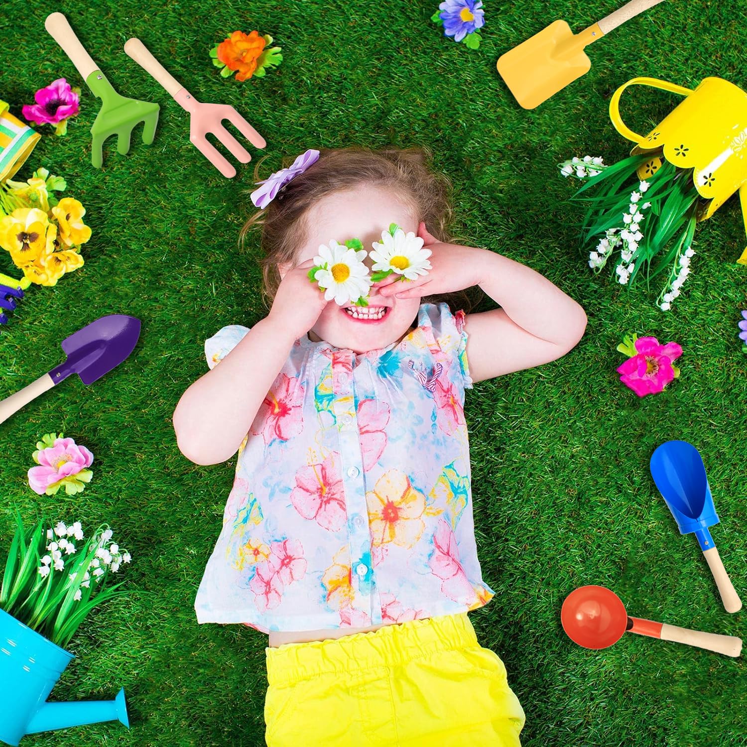 Colorful 6pcs Multifunctional  - Gardening Tools Kit For Kids review and price
