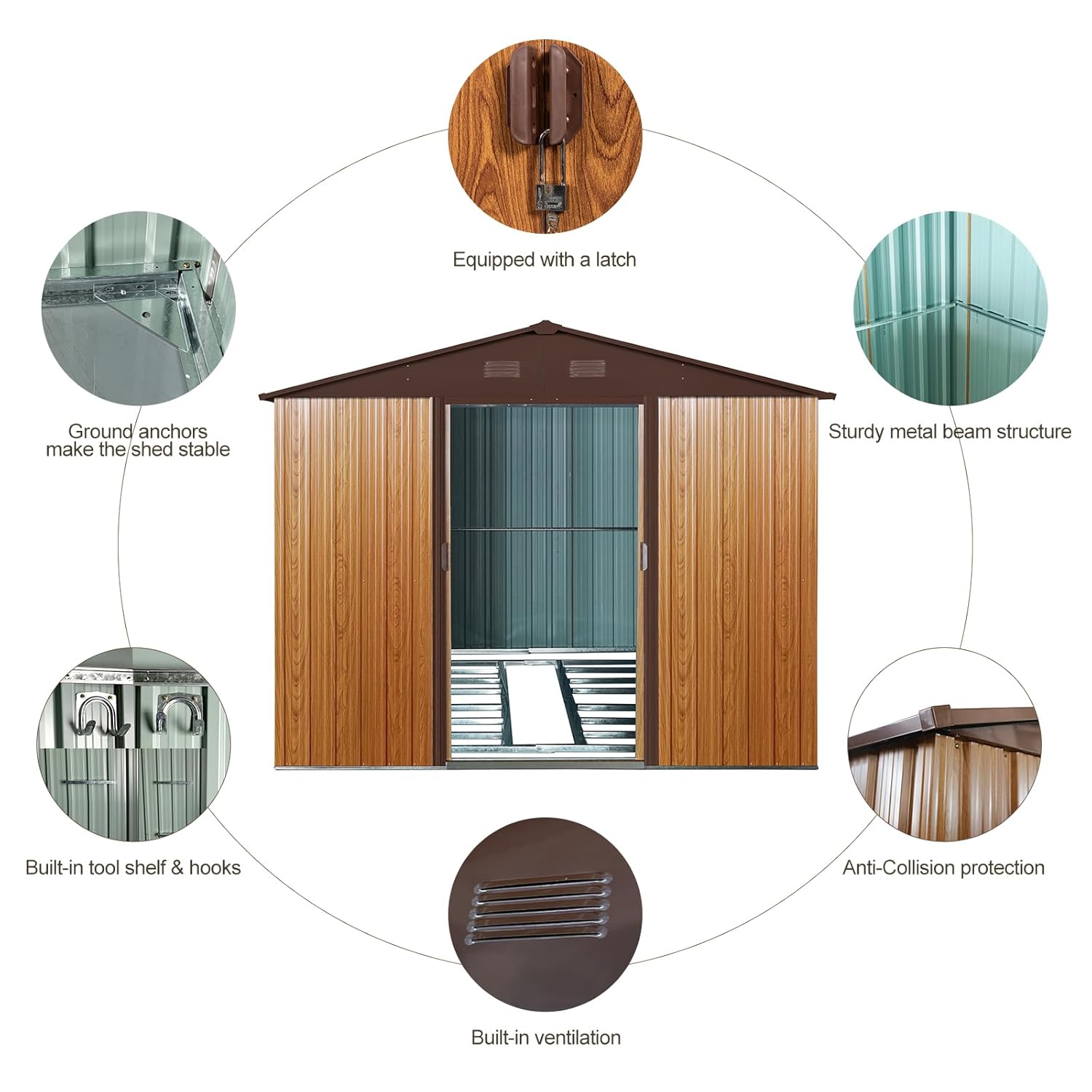 8x10 FT Outdoor Storage Shed,  - Gardening Tools review and price