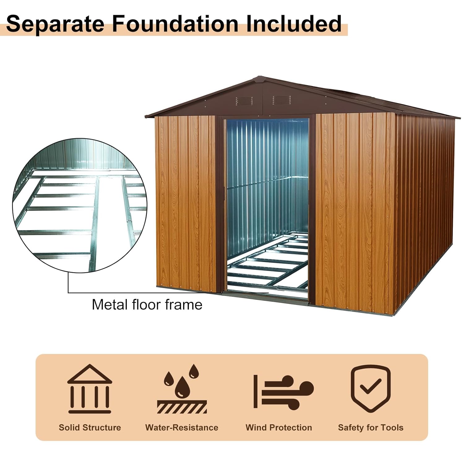 8x10 FT Outdoor Storage Shed,  - Gardening Tools review and price