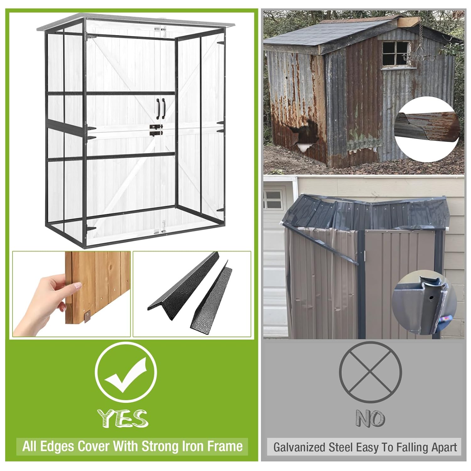 Outdoor Cabinet Storage Shed w - Gardening Tools Wooden review and price