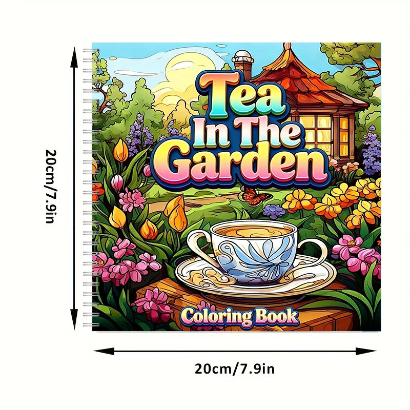 Tea In The Gardens Coloring Bo - Gardening Tools review and price
