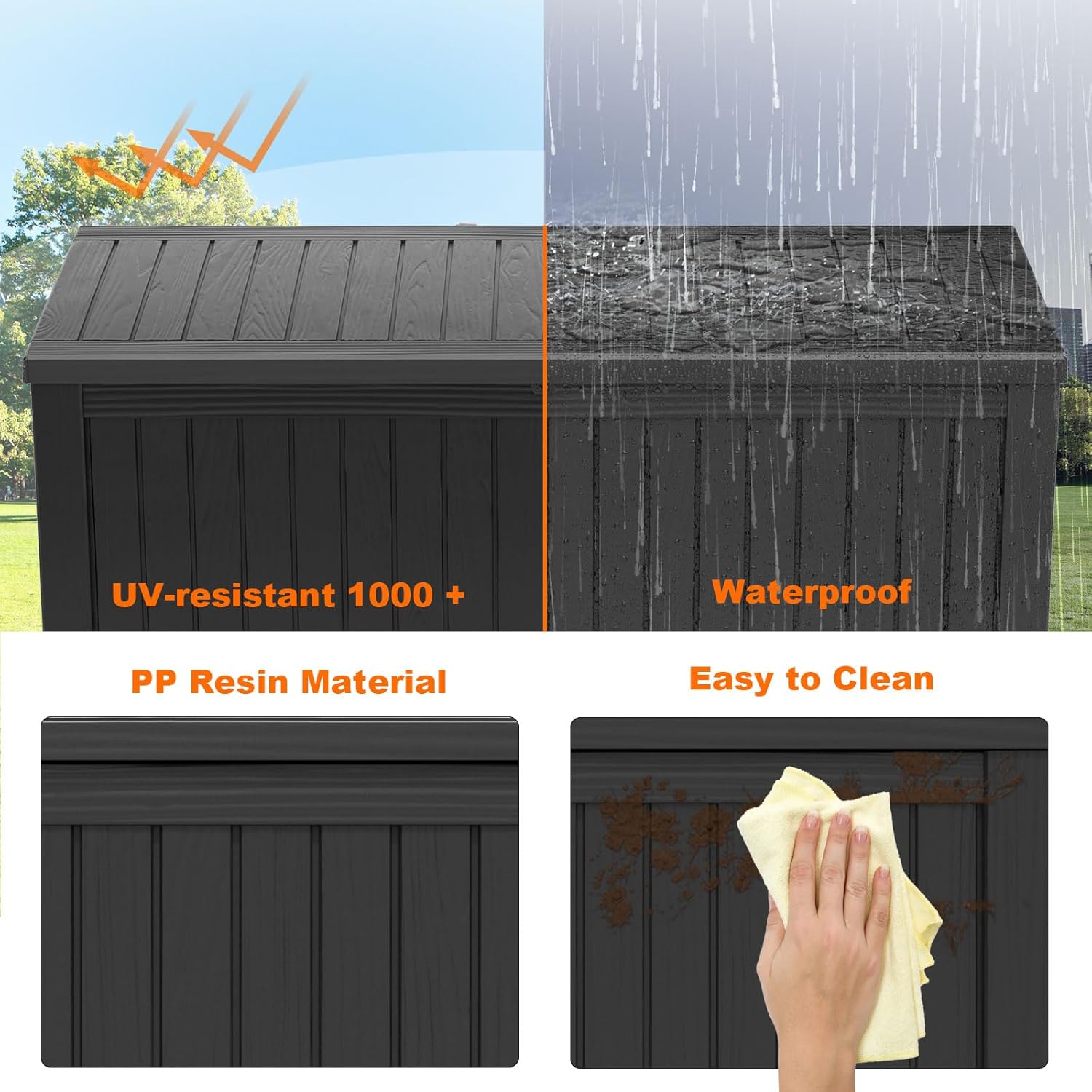 180Gal Lockable Resin Deck Box - Gardening Tools review and price