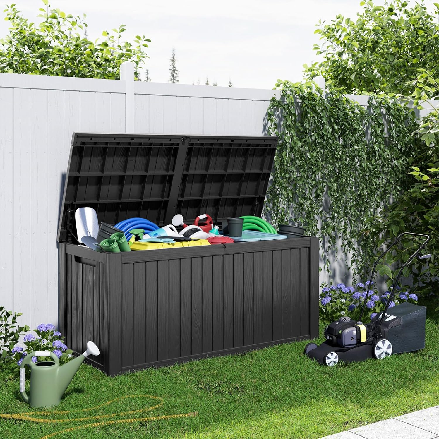180Gal Lockable Resin Deck Box - Gardening Tools review and price